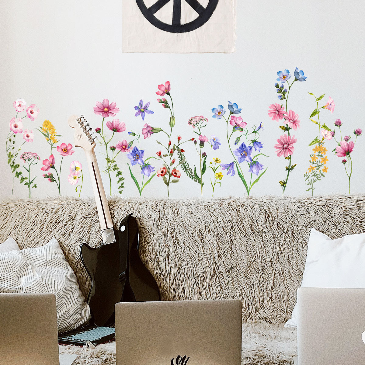 DZY187 2Pcs/Set Flower Plant Wall Decor Sticker Living Room Kindergarten Decal Wallpaper (No EN71 Certification) DZY187 2Pcs/Set Flower Plant Wall Decor Sticker Living Room Kindergarten Decal Wallpaper (No EN71 Certification)